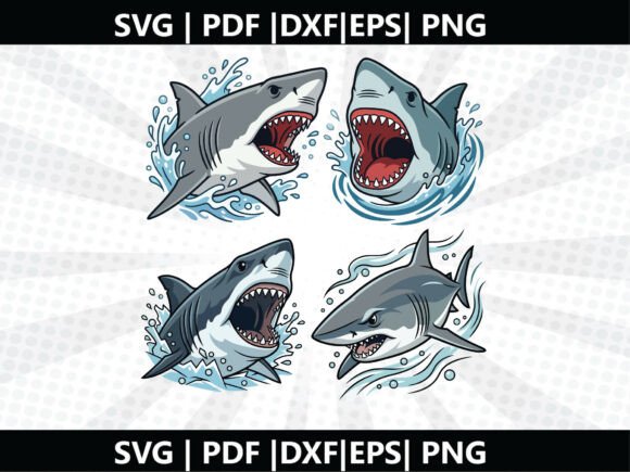 Attacking Shark SVG Cricut Cut File: A Powerful Graphic Design Asset for Creative Branding