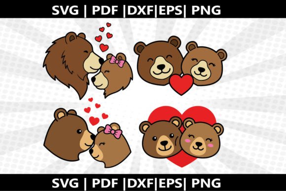 Bear Couple SVG Cricut Cut File – A Versatile Graphic Design Freebie for Creative Branding