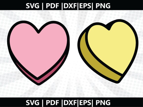 Candy Heart SVG Cricut Cut File: A Freebie for Sweet Graphic Design Projects