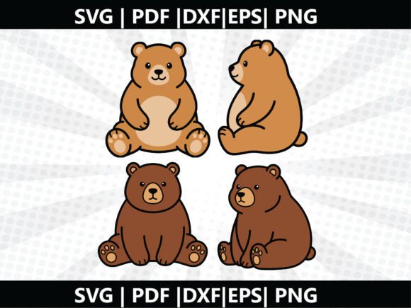 Chubby Bear SVG Cricut Cut File: A Playful Graphic for Creative Sellers