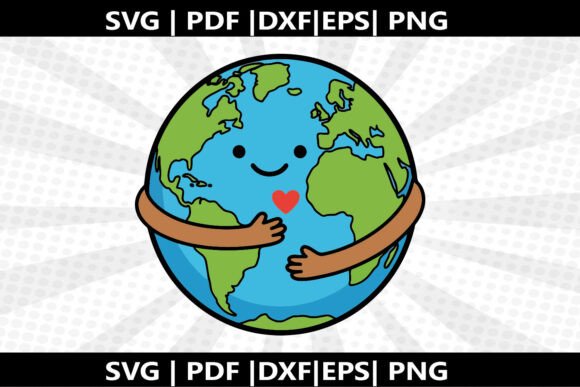 Earth Hug SVG Cricut Cut File: A Graphics Freebie for Creative Publishing