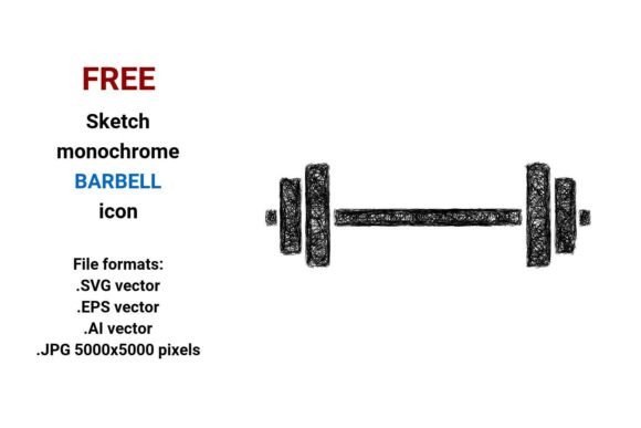 FREE Sketch Barbell Icon: A Design Asset for Local Business Branding