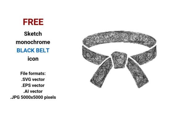 FREE Sketch Black Belt Icon: A Practical Graphic Design Asset for Digital Sellers