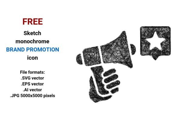 FREE Sketch Brand Promotion Icon for Digital Sellers