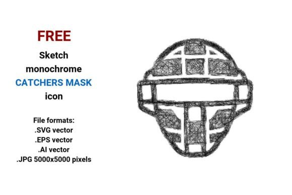 FREE Sketch Catchers Mask Icon – A Versatile Graphic Design Asset for Crafters
