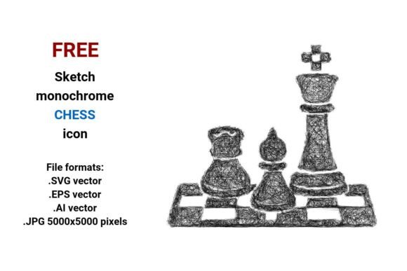 FREE Sketch Chess Icon: A Versatile Design Asset for Local Business Branding