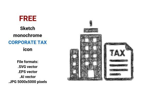 FREE Sketch Corporate Tax Icon for Handmade and Printable Crafts