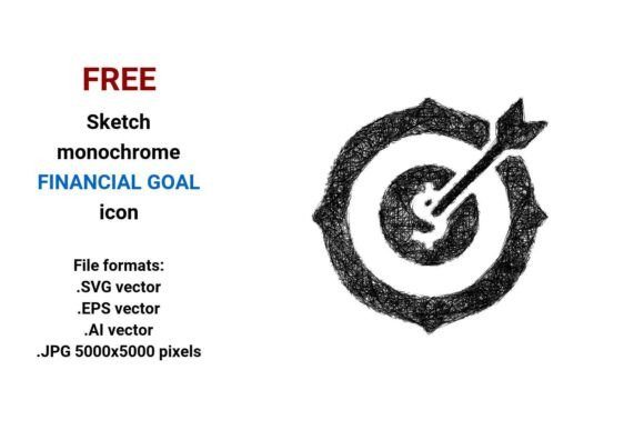 FREE Sketch Financial Goal Icon for Crafters and Handmade Businesses