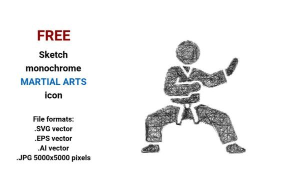 FREE Sketch Martial Arts Icon: A Practical Graphic Design Asset for Digital Sellers