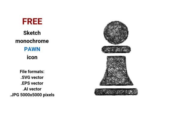FREE Sketch Pawn Icon: A Versatile Graphic Design Asset for Creative Projects