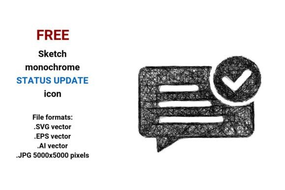 FREE Sketch Status Update Icon for Local Business Branding & Graphics