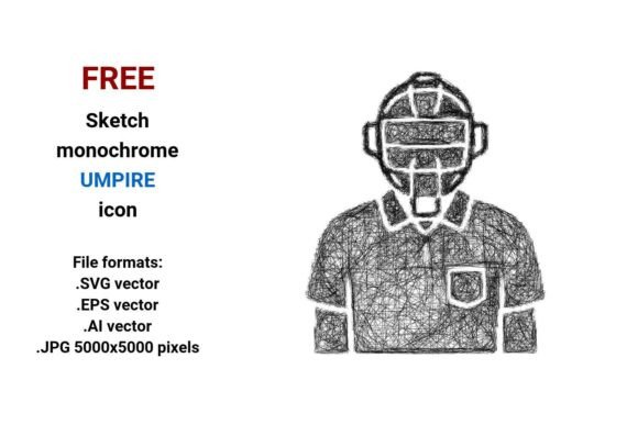 FREE Sketch Umpire Icon: A Practical Graphic Design Asset for Local Branding
