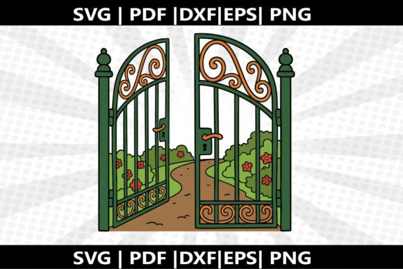 Garden Gate SVG Cricut Cut File: A Graphics Freebie for Polished Editorial Design