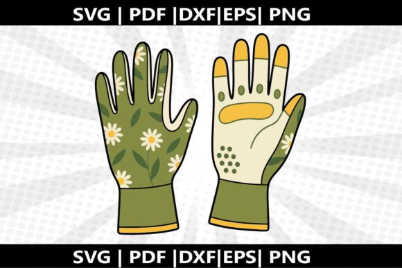 Gardening Gloves SVG Cricut Cut File for Creative Projects