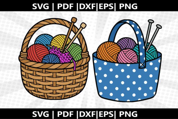 Knitting Basket SVG Cricut Cut File S: A Freebie for Handmade Branding