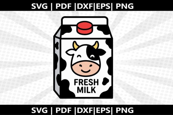 Milk Carton Cow SVG Cricut Cut File: A Versatile Graphic Design Freebie for Creative Sellers