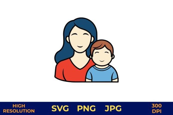 Mother and Child Smiling Together: A Versatile Graphic Design Freebie for Branding