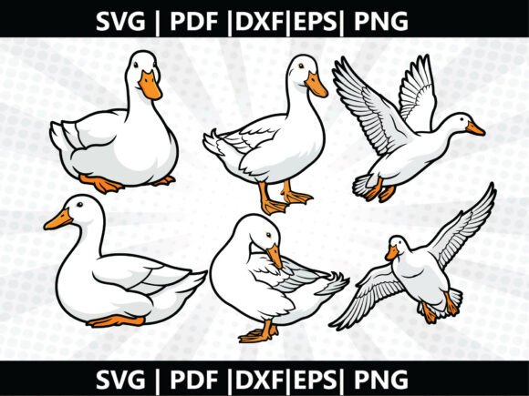 Pekin Duck SVG Cricut Cut File: A Versatile Graphic Design Asset for Handmade Creations