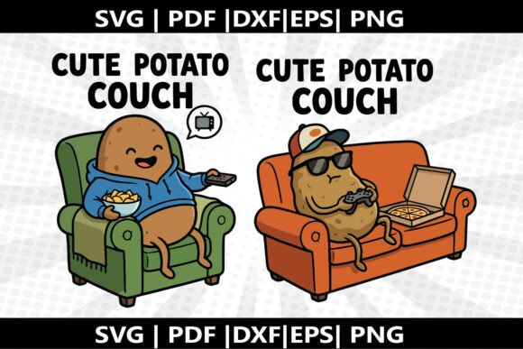 Potato Couch SVG Cricut Cut File: A Freebie Graphic for Creative Sellers