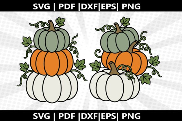 Pumpkin Stack SVG Cricut Cut File – A Versatile Graphic Design Asset for Creative Sellers