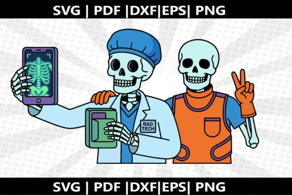 Skeleton Doctor SVG Cricut Cut File: A Unique Design Asset for Creative Projects