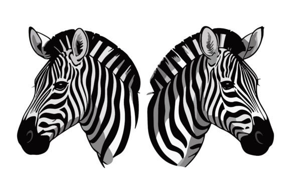 Zebra Head Vector: A Vibrant Graphic Design Freebie for Local Business Branding
